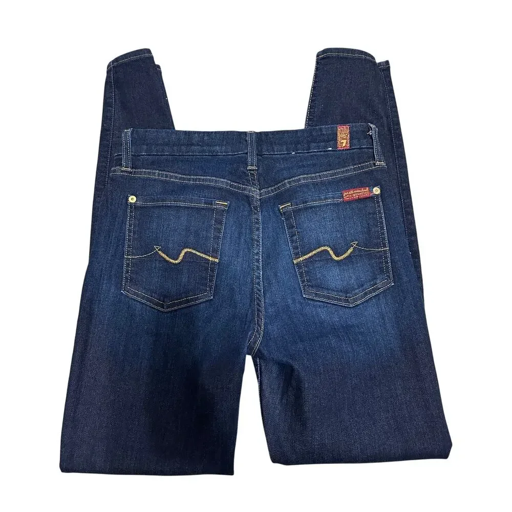 7 for‎ all mankind the mid rise ankle skinny jeans size 28